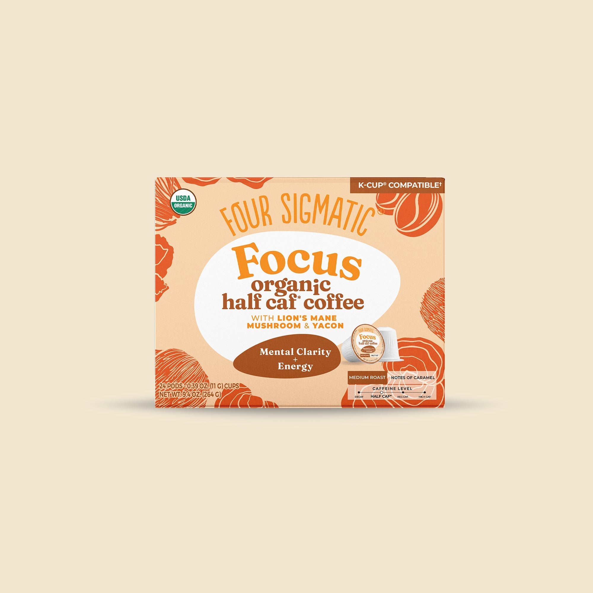 Focus Half-Caf Coffee Pods (24ct) - Daily Wellness