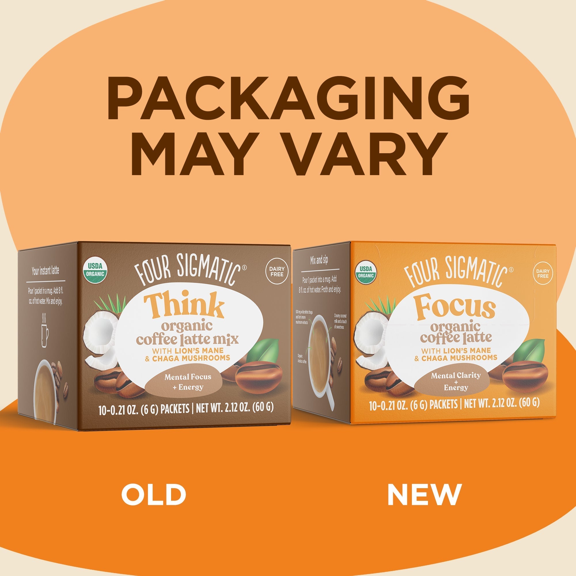 Focus Instant Coffee Latte, Packets - Superfood Coffee