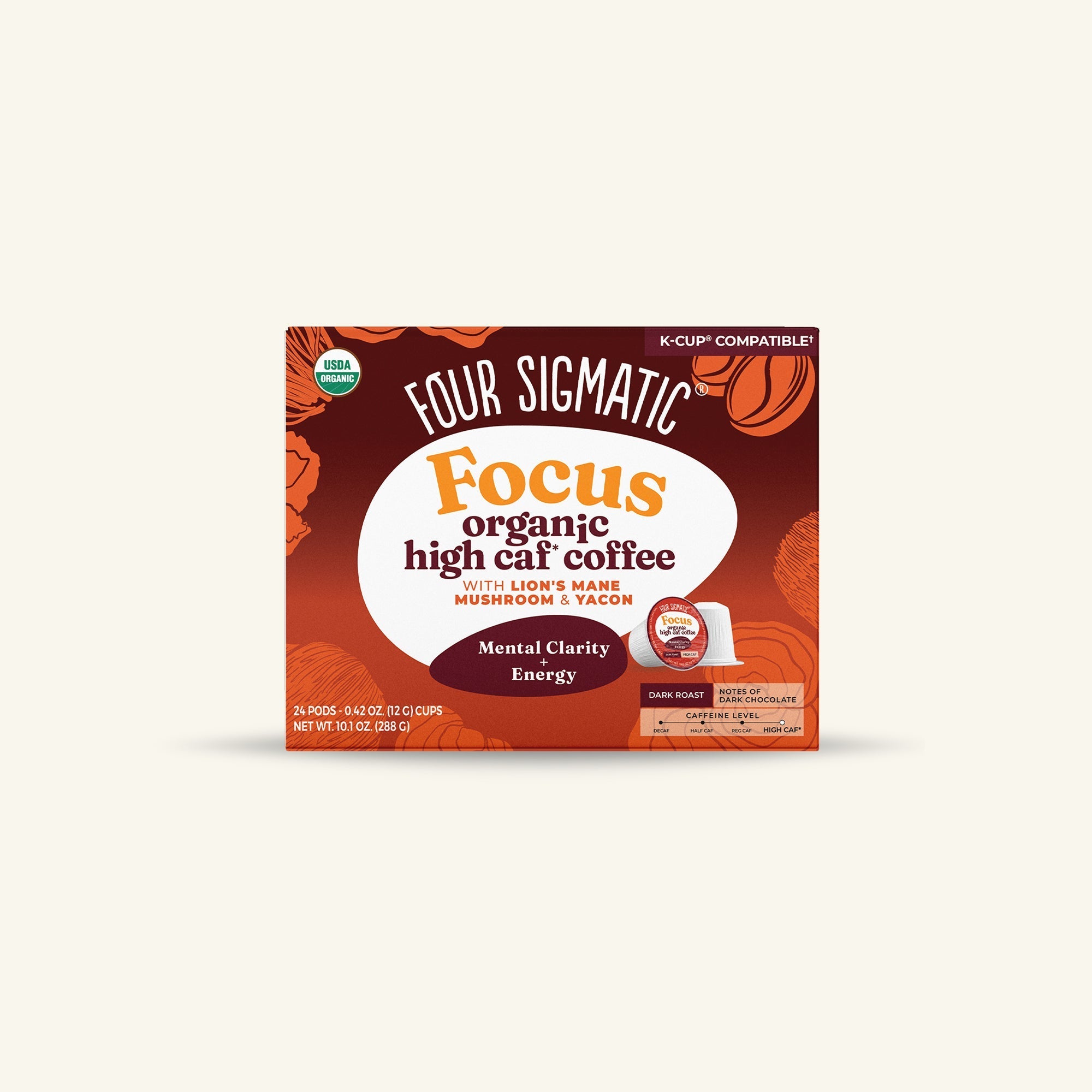 Focus High Caf Coffee Pods (24ct) - Balanced Energy