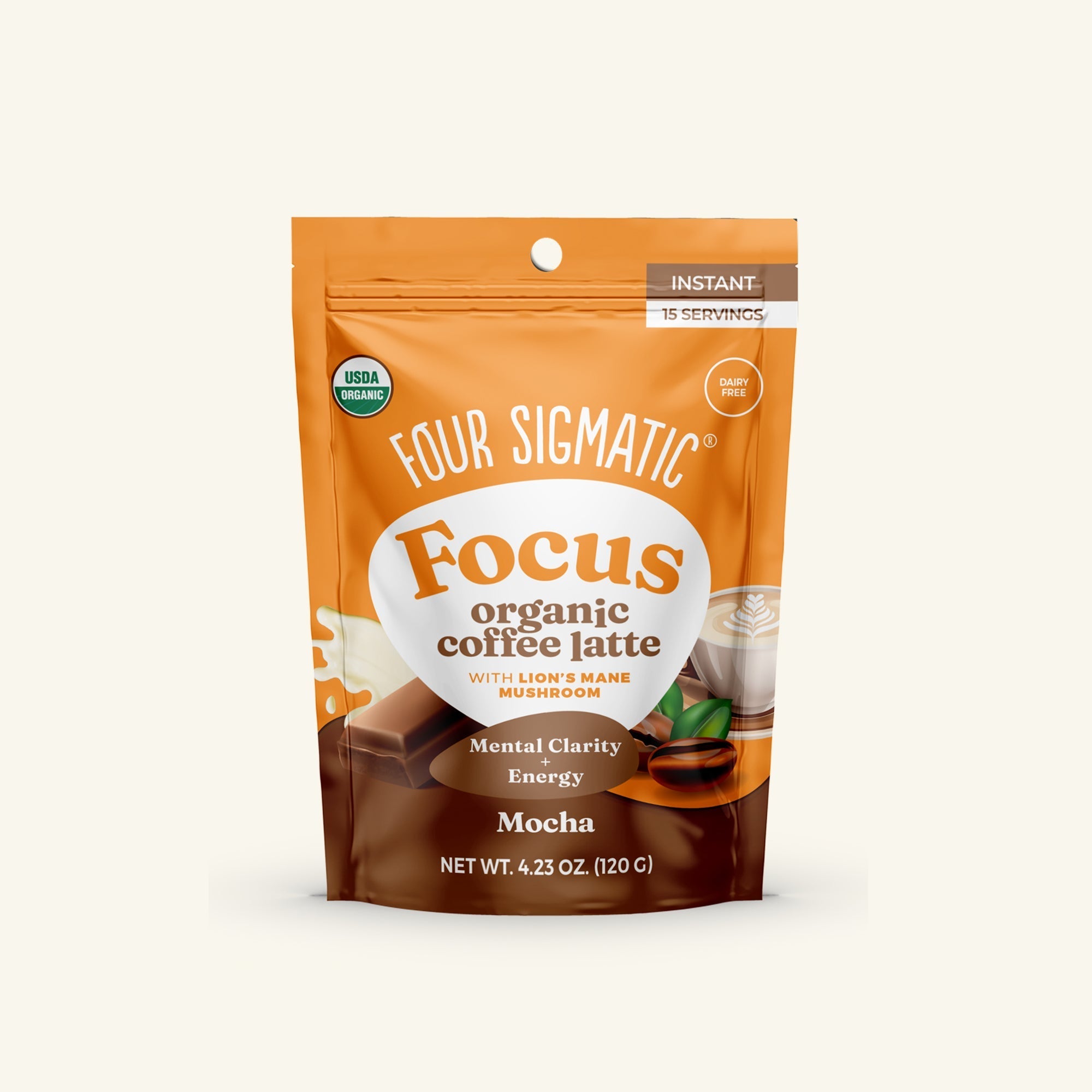 Focus Organic Coffee Latte - Mocha - Rich Flavor