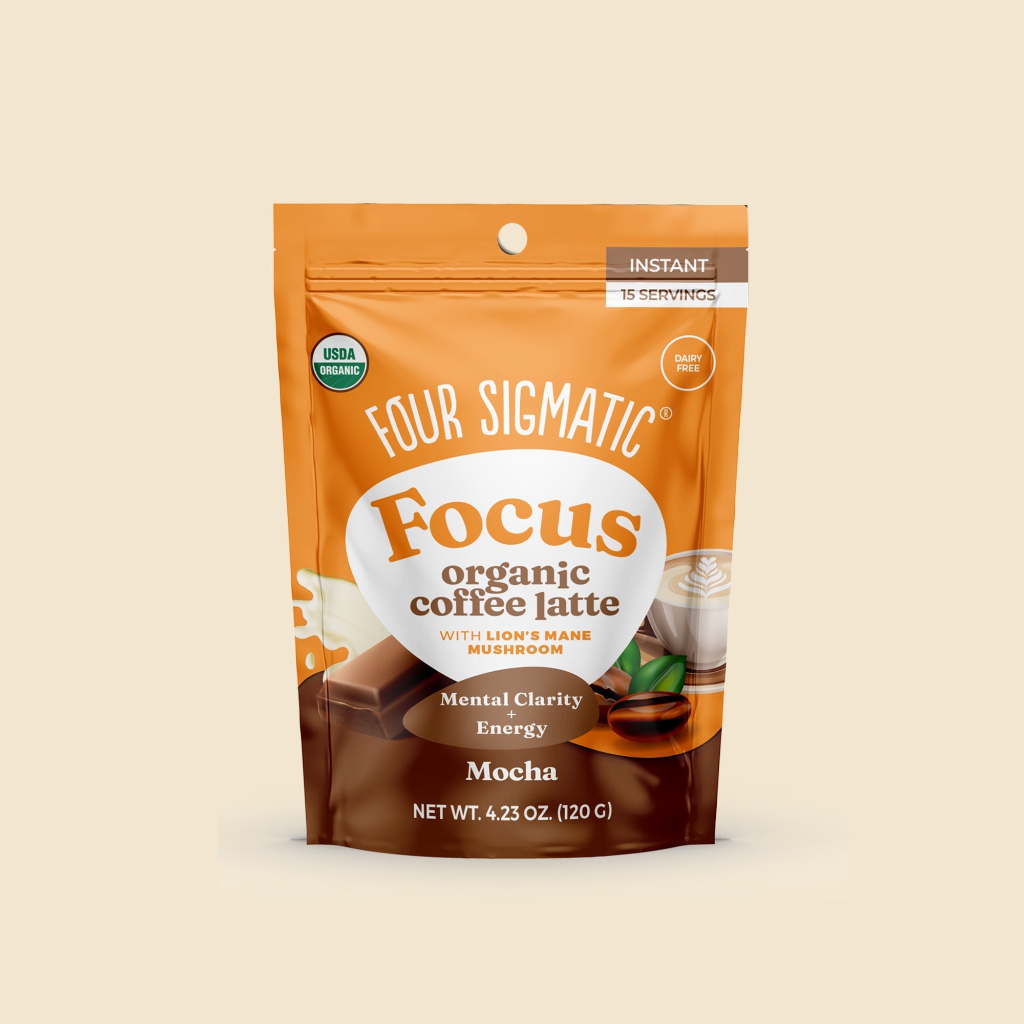 Focus Organic Coffee Latte - Mocha - Rich Flavor