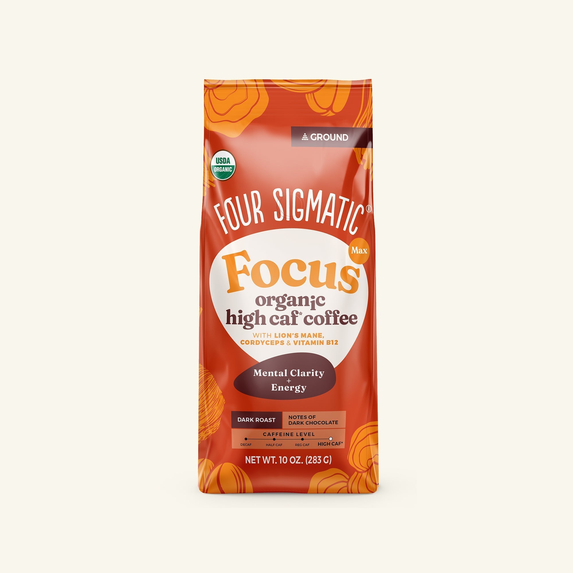 Focus Max High Caf Ground Coffee - Dark - Clean Start