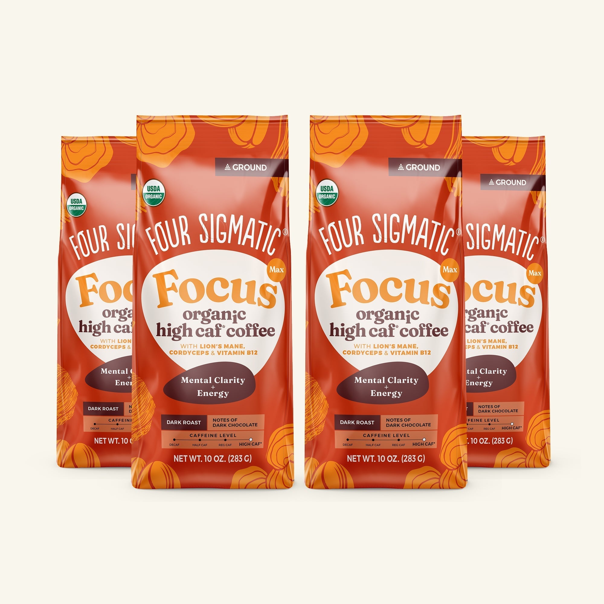 Focus Max High Caf Ground Coffee - Dark - Clean Start