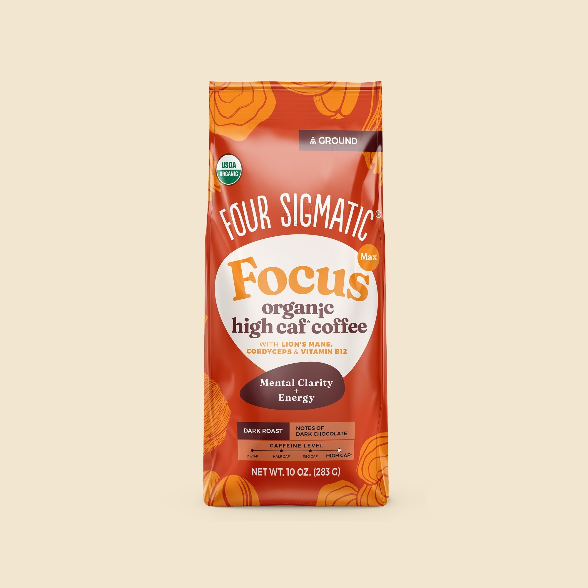 Focus Max High Caf Ground Coffee - Dark - Clean Start