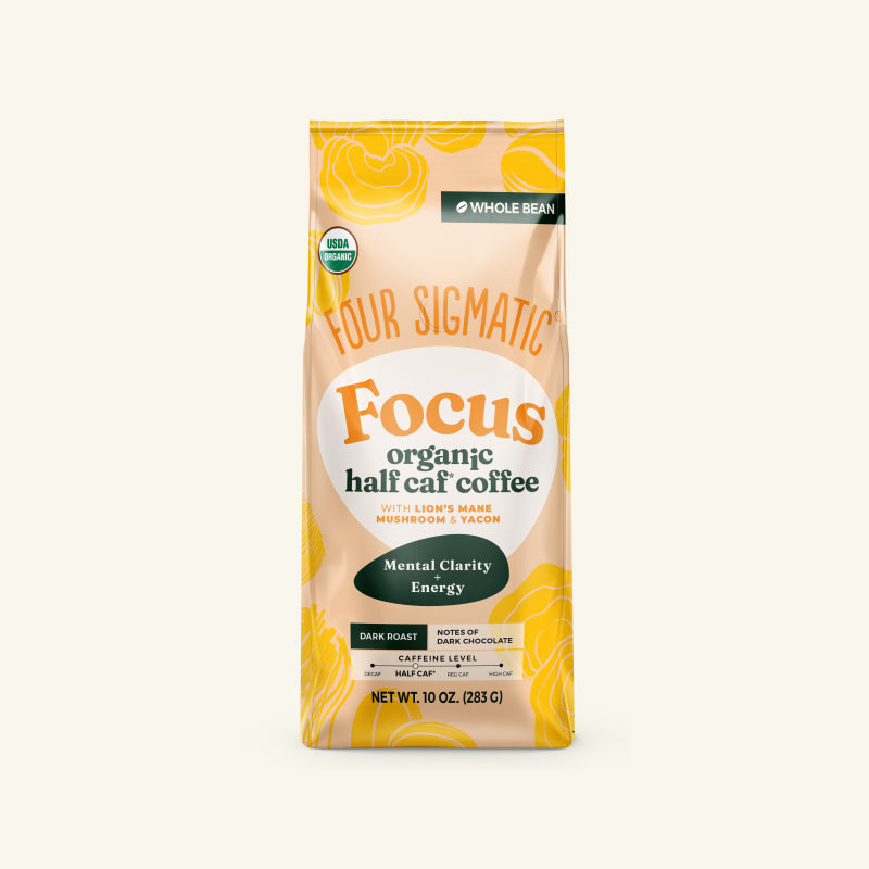 Focus Half Caf Whole Bean Coffee - Rich Flavor