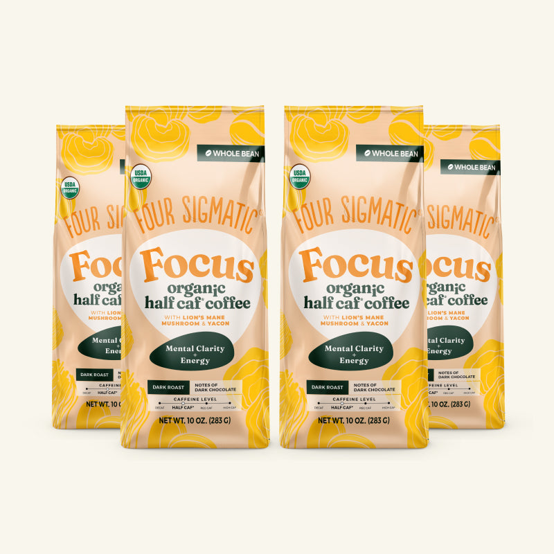 Focus Half Caf Whole Bean Coffee - Rich Flavor